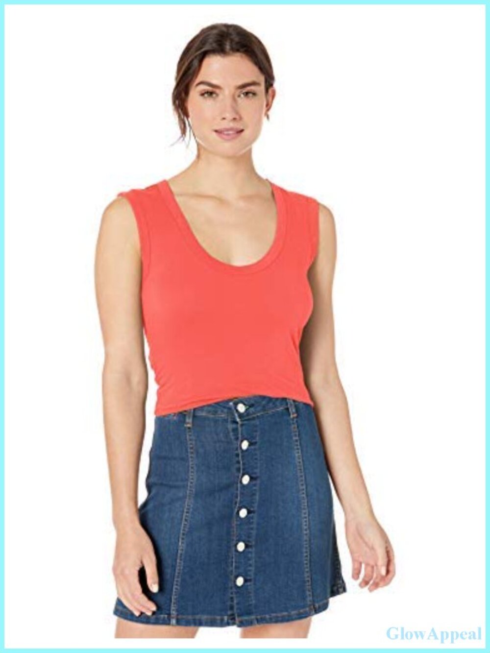 Gauzy Whisper Classic Top Scoop Neck Sleeveless Pullover Casual